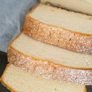 slices of butter pound cake