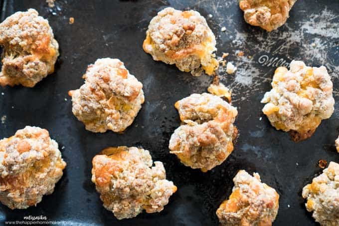 Sausage Cheese Balls on baking pan