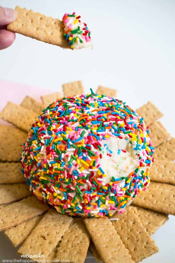 Funfetti Cheesecake Ball Easy Dessert Cheeseball Recipe