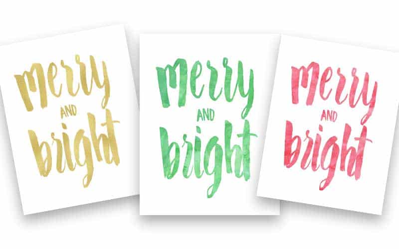 A close up of a sign that says Merry and Bright