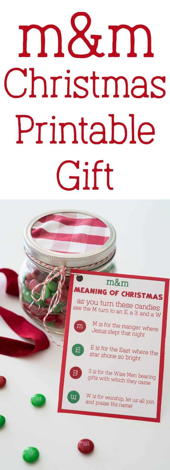 M&M Christmas Poem Printable & Gift | True Meaning of ...