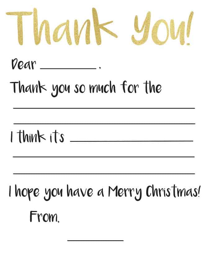 Fill In The Blank Thank You Printable - Printable Word Searches