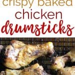 Perfectly seasoned chicken drumsticks that bake up crispy on the outside and tender and juicy inside. This is my family's favorite weeknight recipe!