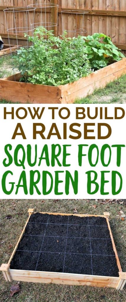 How to Build a Raised Garden Bed for a Square Foot Garden | The Happier Homemaker