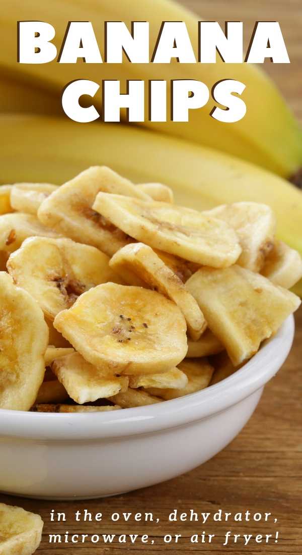 Homemade Banana Chips Recipe | Oven, Dehydrater, Microwave, or Air Fryer