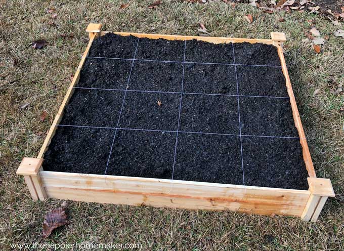 How to Build a Raised Garden Bed for a Square Foot Garden | The Happier Homemaker