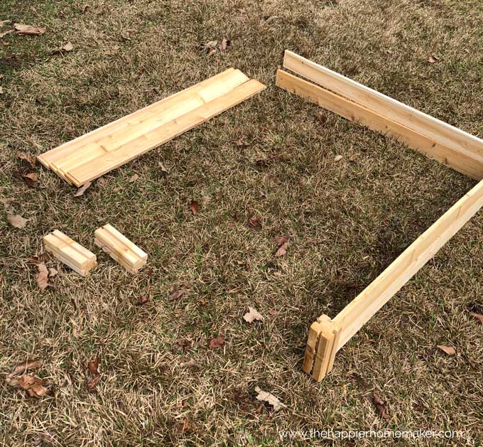 How to Build a Raised Garden Bed for a Square Foot Garden | The Happier Homemaker