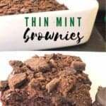 close up of thin mint brownie