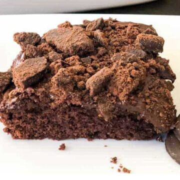 close up of thin mint brownie