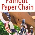 paper chain with patriotic stars and stripes patterns