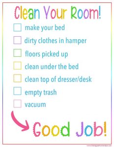 Kid S Bedroom Cleaning Checklist Free Printable Cleaning