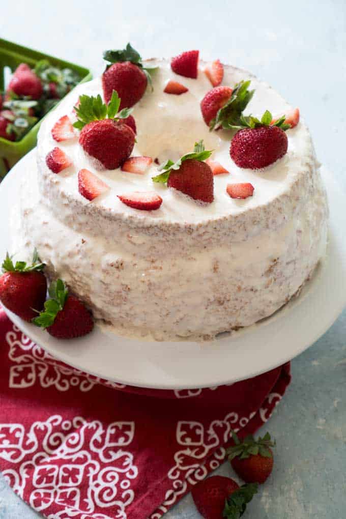 Strawberry Filled Angel Food Cake Recipe - TGIF - This Grandma is Fun