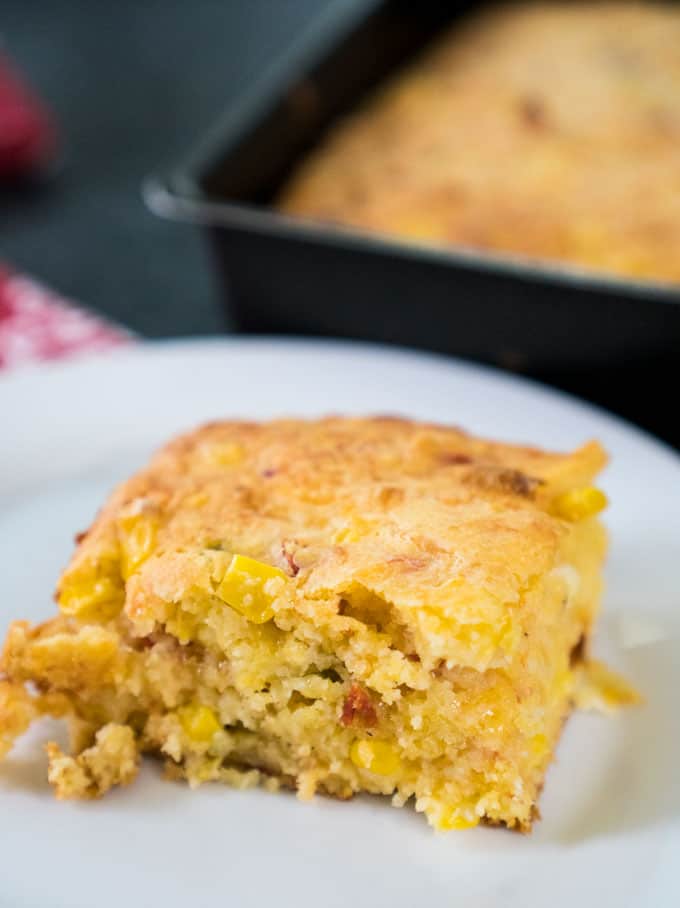 A plate with Cornbread