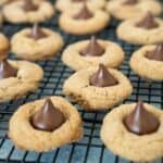 peanut butter blossoms on cooling rack