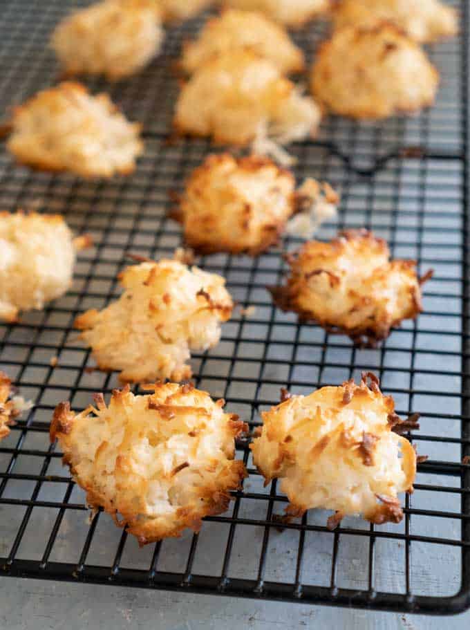 Coconut Macaroons on cooling tray