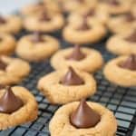 peanut butter blossoms on cooling rack
