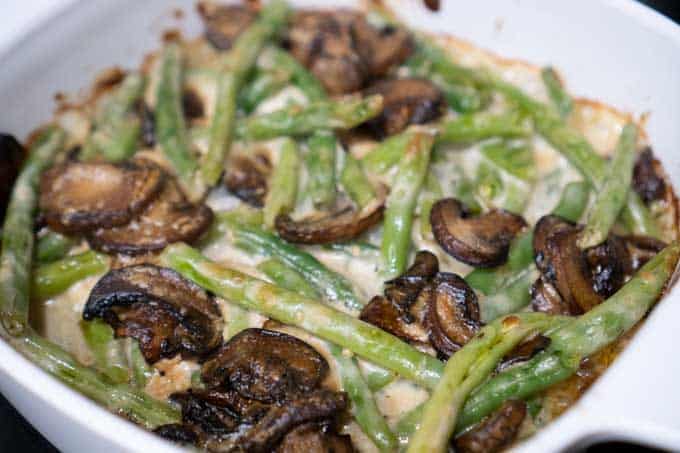 Best Green Bean Casserole from scratch before cooking