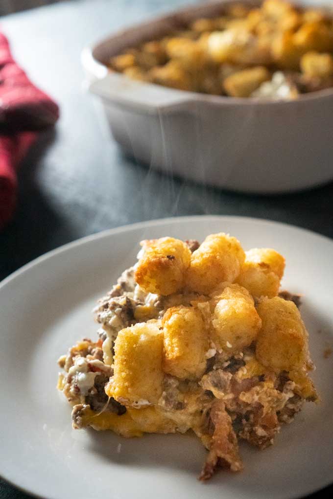 Easy Tater Tot Casserole Recipe | The Happier Homemaker