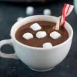 mug of slow cooker hot chocolate
