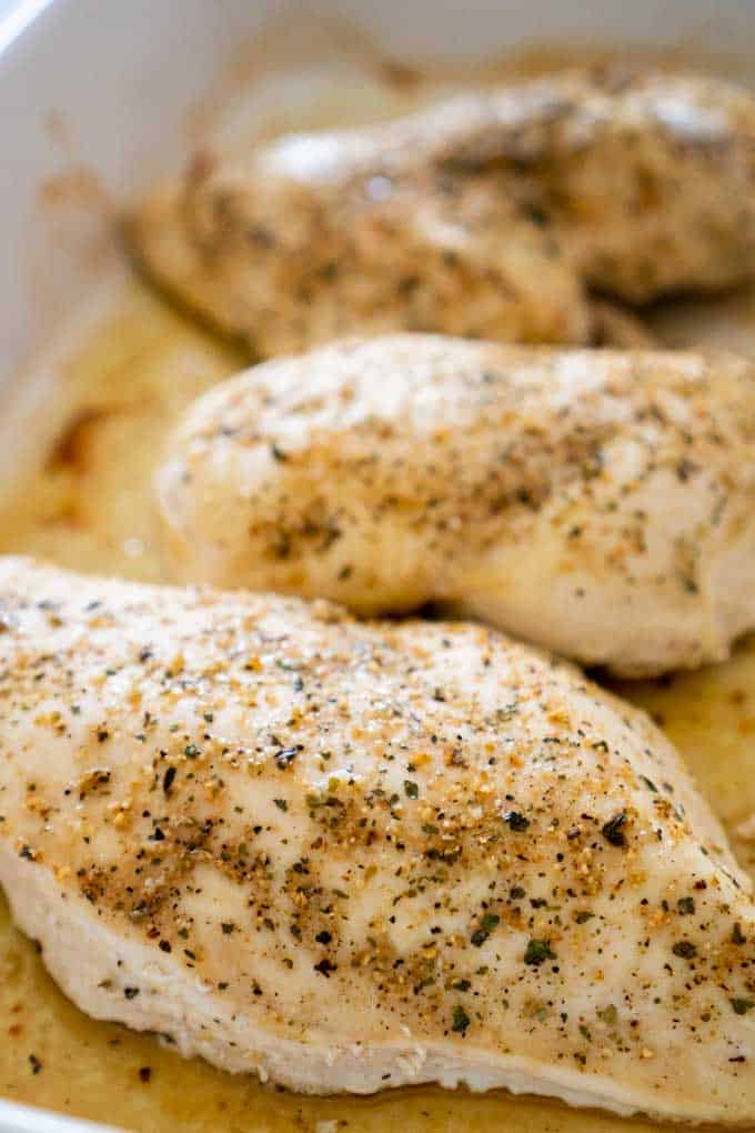 close up photo of chicken breast with seasonings