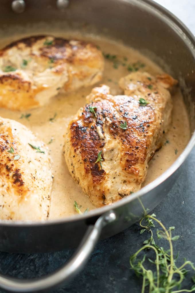 chicken breast with creamy herb sauce