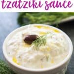 tzatzikie sauce with feta