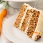 layered carrot cake with cream cheese frosting