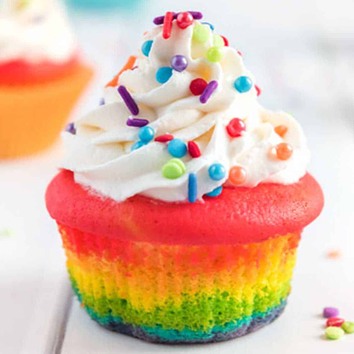 Rainbow Cupcakes - The Happier Homemaker