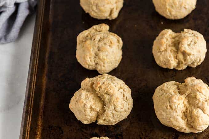 drop biscuits on baking sheet
