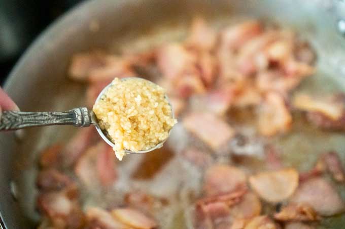 Making Pasta alla Carbonara in Hestan ProBond Cookware 