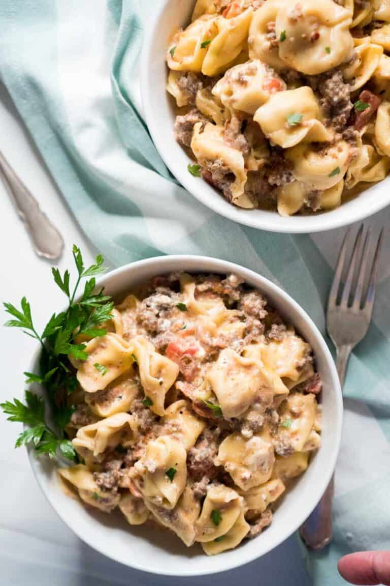 Creamy Sausage Tortellini - The Happier Homemaker