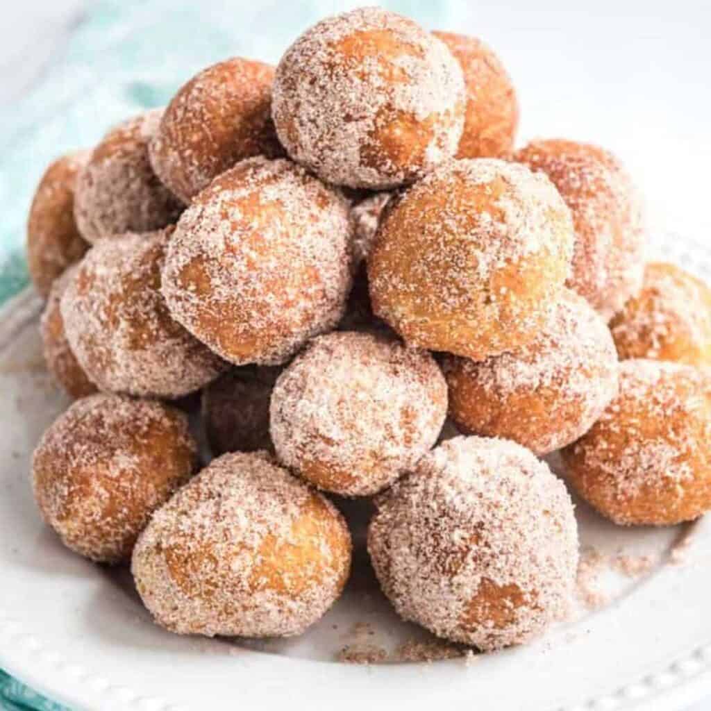stacked pumpkin donut holes