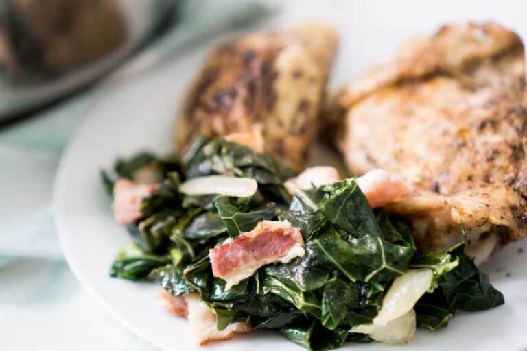 Easy Southern Collard Greens with Bacon - The Happier Homemaker