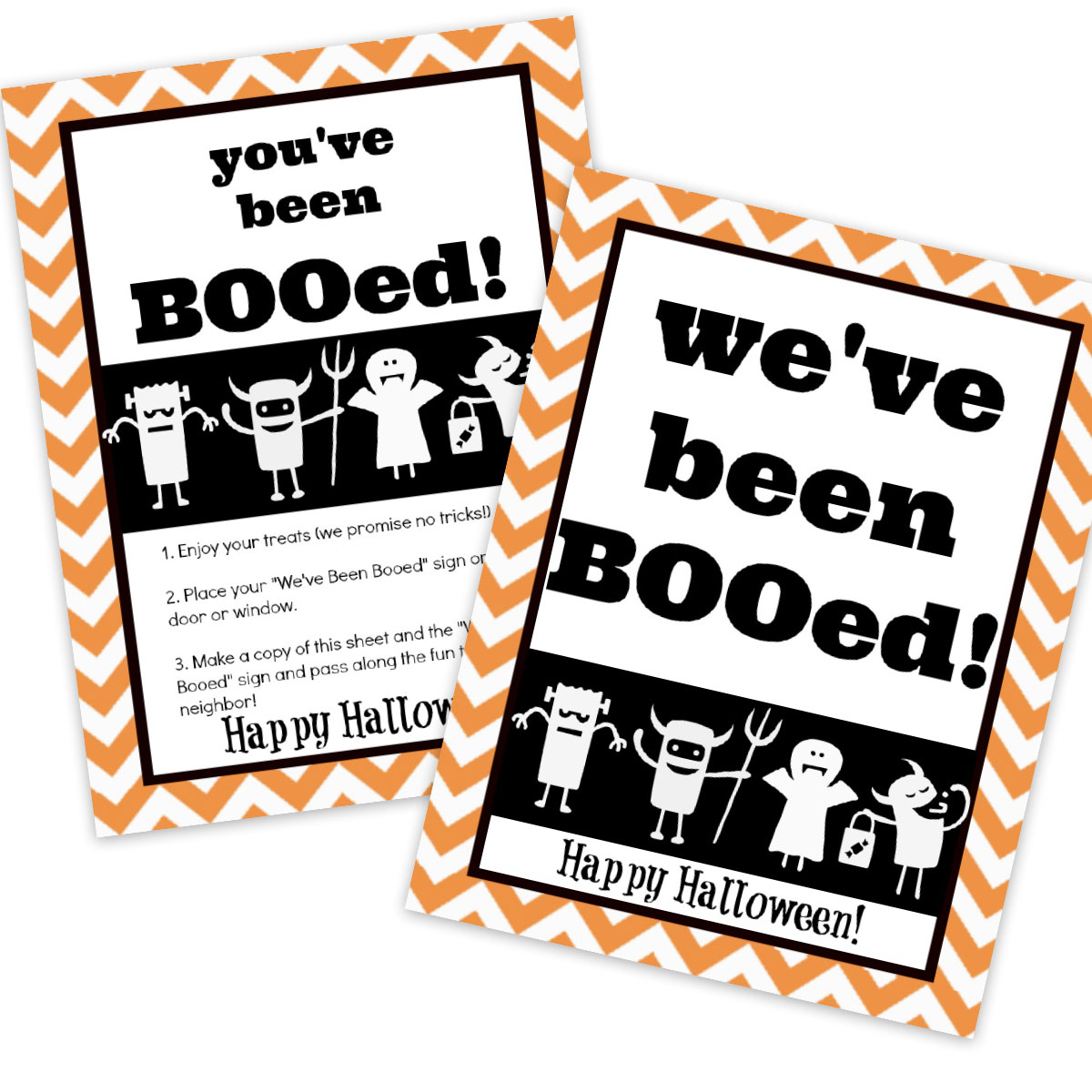 You’ve Been Booed! Free Printables