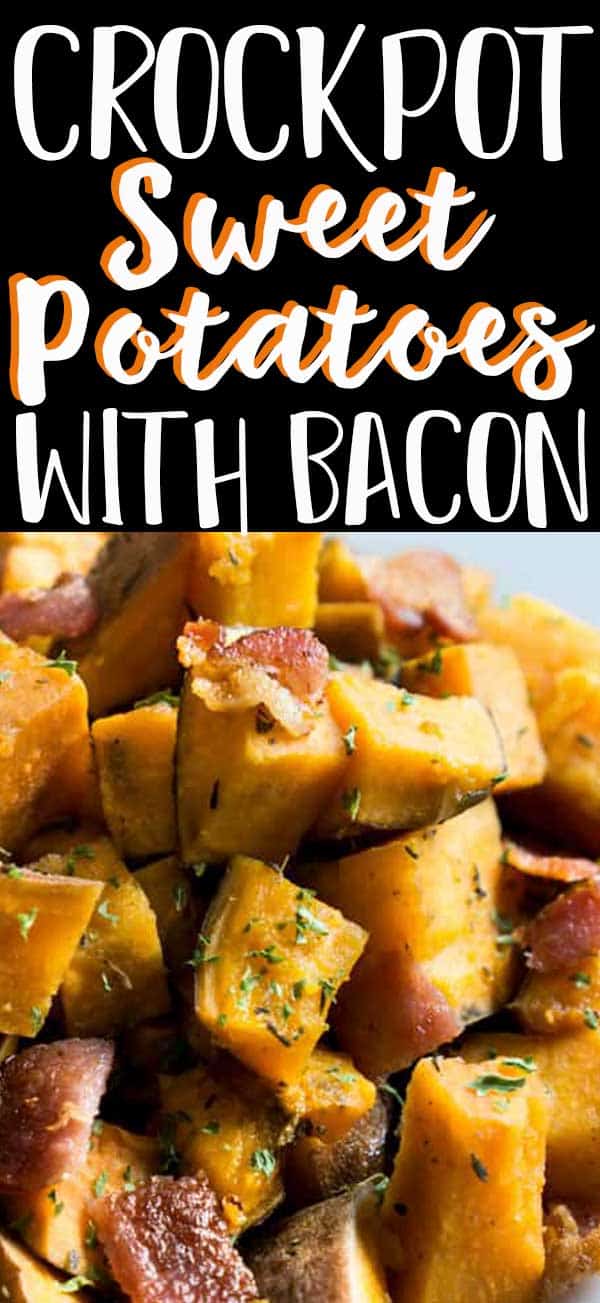 Slow Cooker Sweet Potatoes with Bacon - The Happier Homemaker