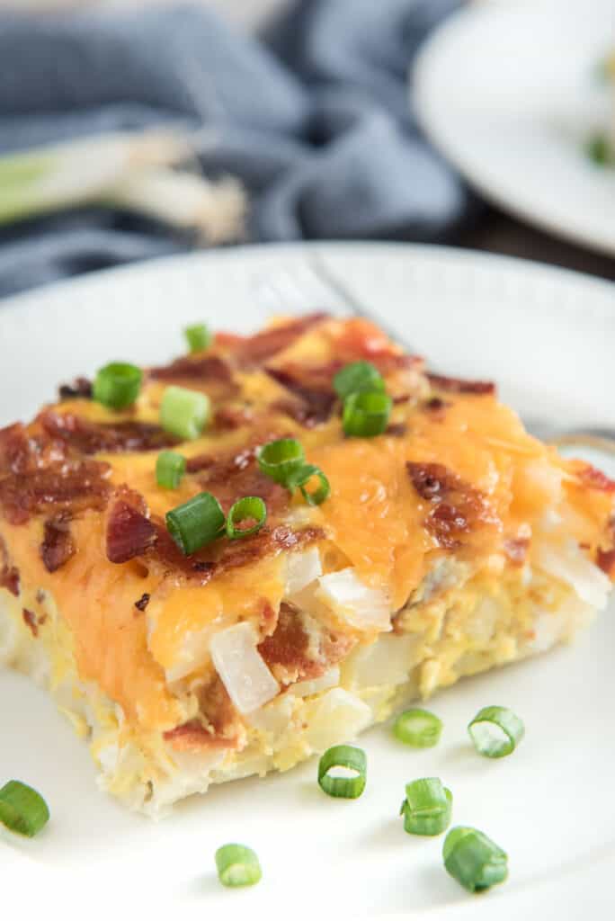 Breakfast Casserole with Hash Browns and Bacon The Happier Homemaker