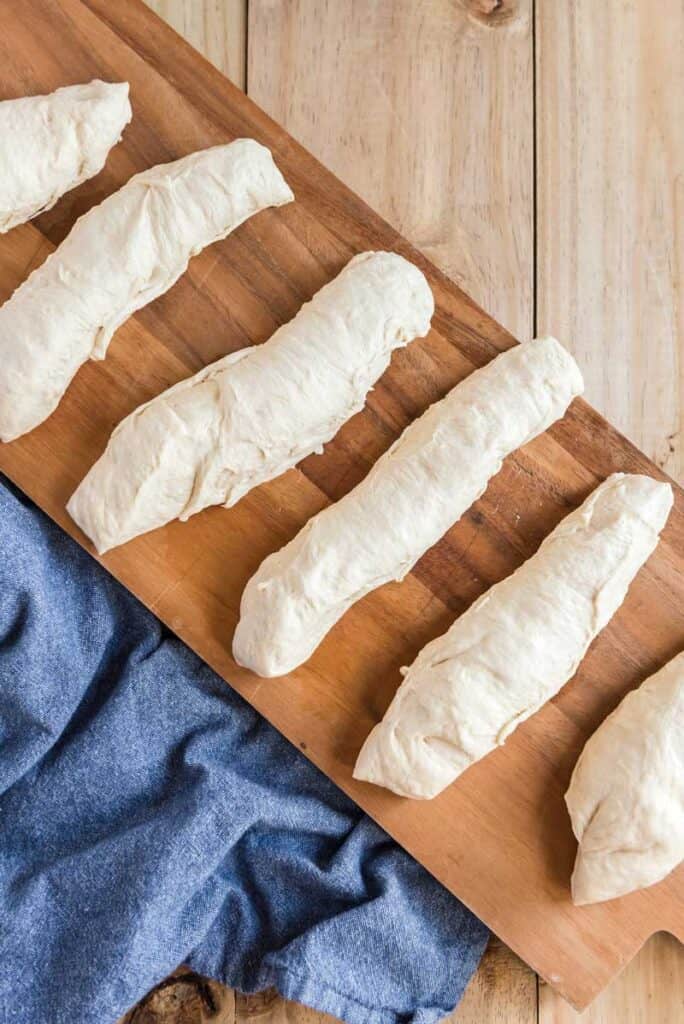 naan dough divided