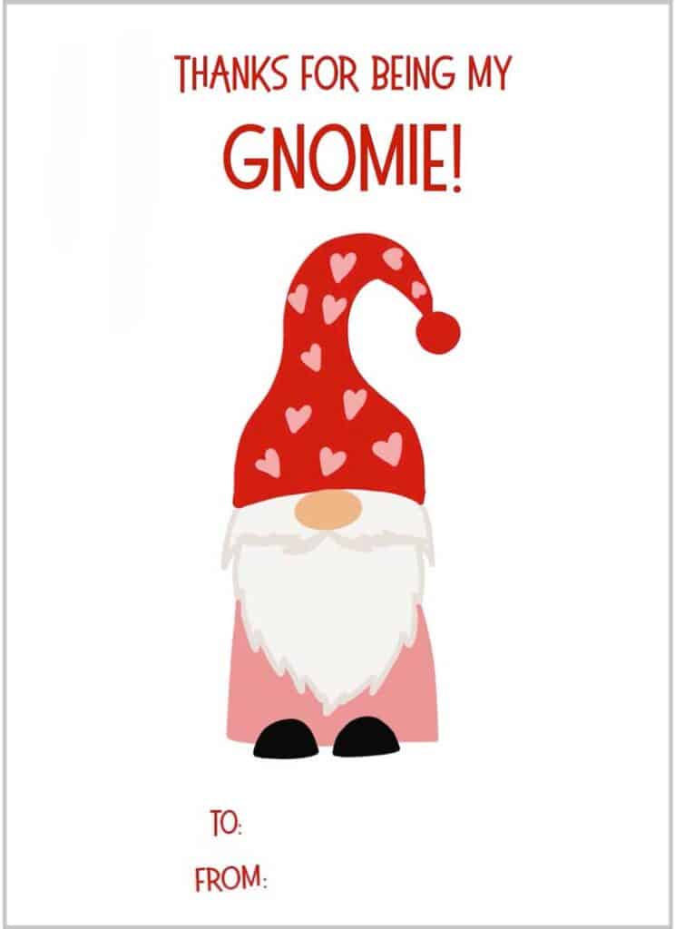 gnome valentines day card