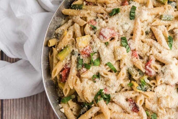 Pasta Primavera Recipe - The Happier Homemaker