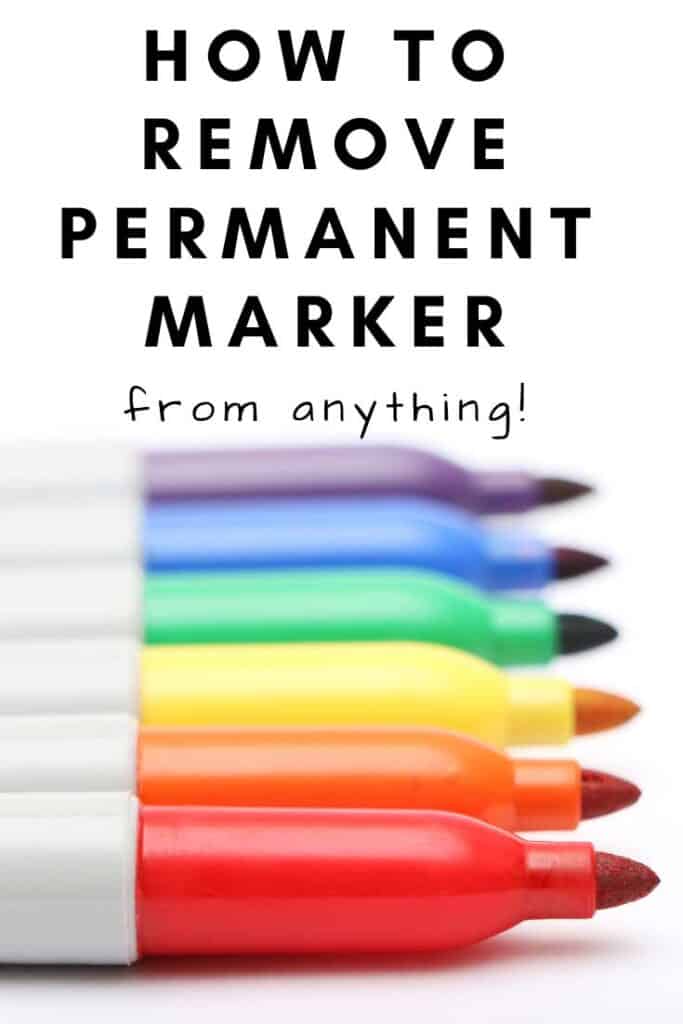 colorful permanent markers with text reading how to remove permanent marker 