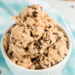 edible-eggless edible cookie dough in white ramekin