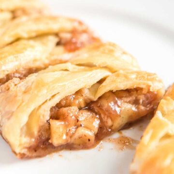 sliced braided apple danish