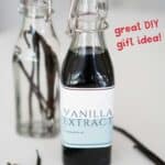 vanilla extract in glass bottle