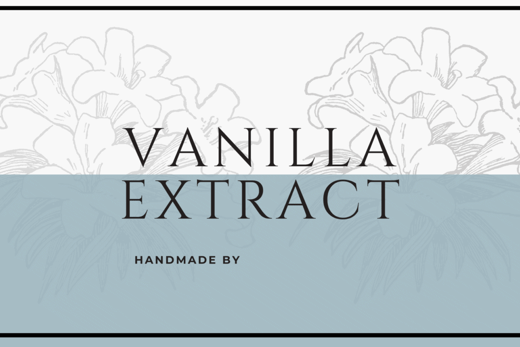 homemade vanilla extract printable label