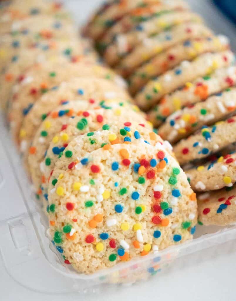 close up of sugar cookies