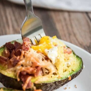 baked egg and avocado