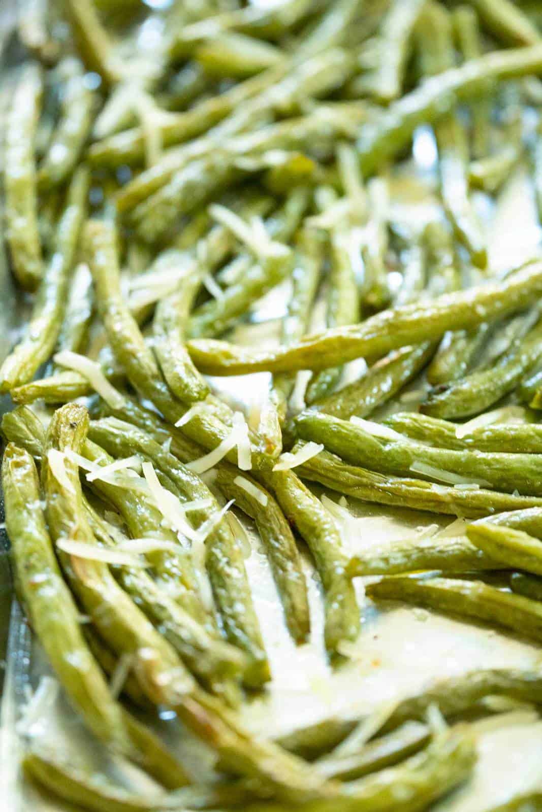 Oven Roasted Green Beans with Parmesan - Healthier Dishes