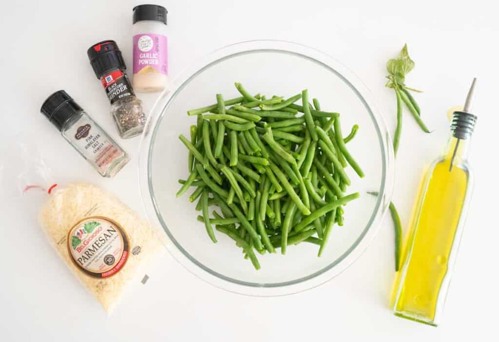 Parmesan roasted green bean ingredients