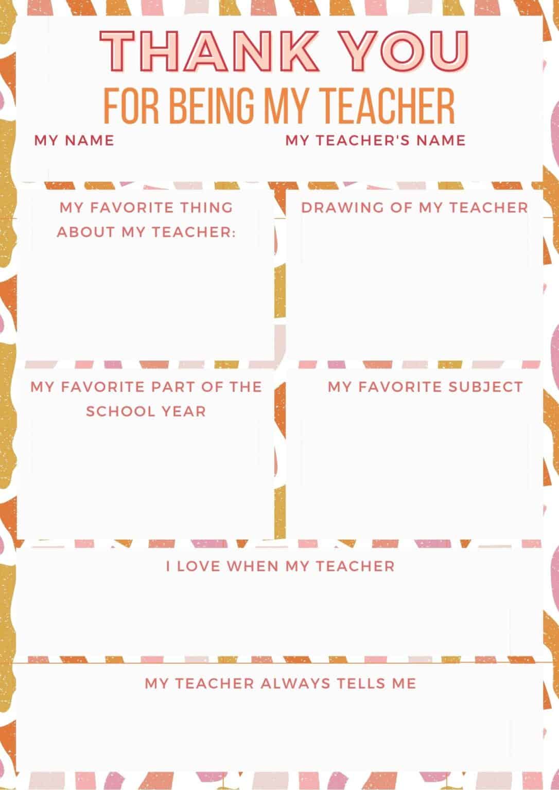 Teacher Thank You Printables - The Happier Homemaker