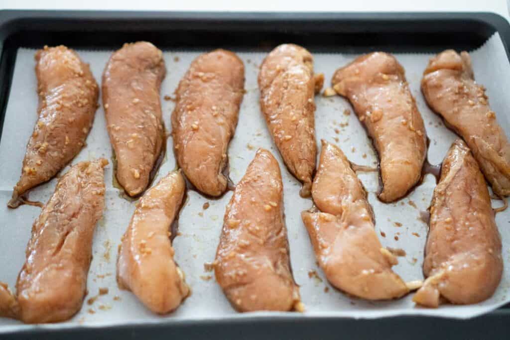 chicken tenders before baking